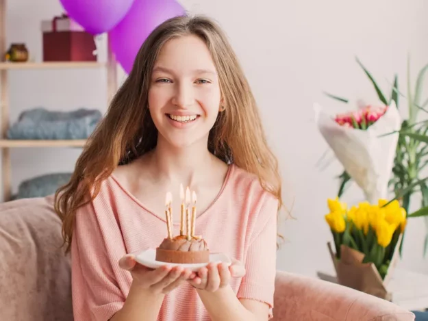 Young Person Celebrating Their Birthday